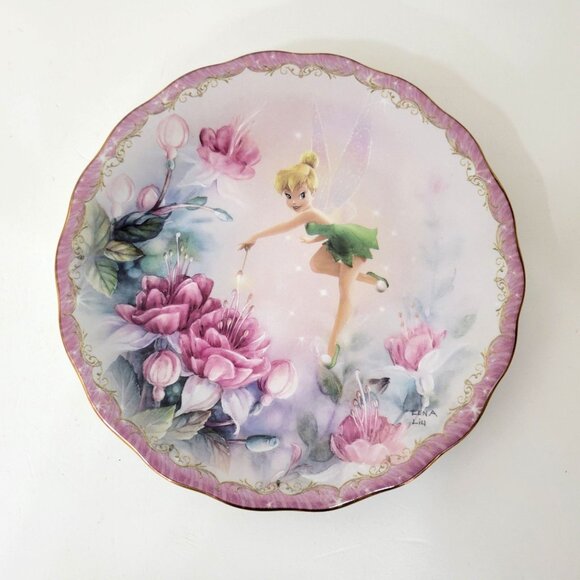 The Bradford Exchange Disney Lena Liu The Finishing Touch Tinker Bell Collector' - Picture 1 of 3